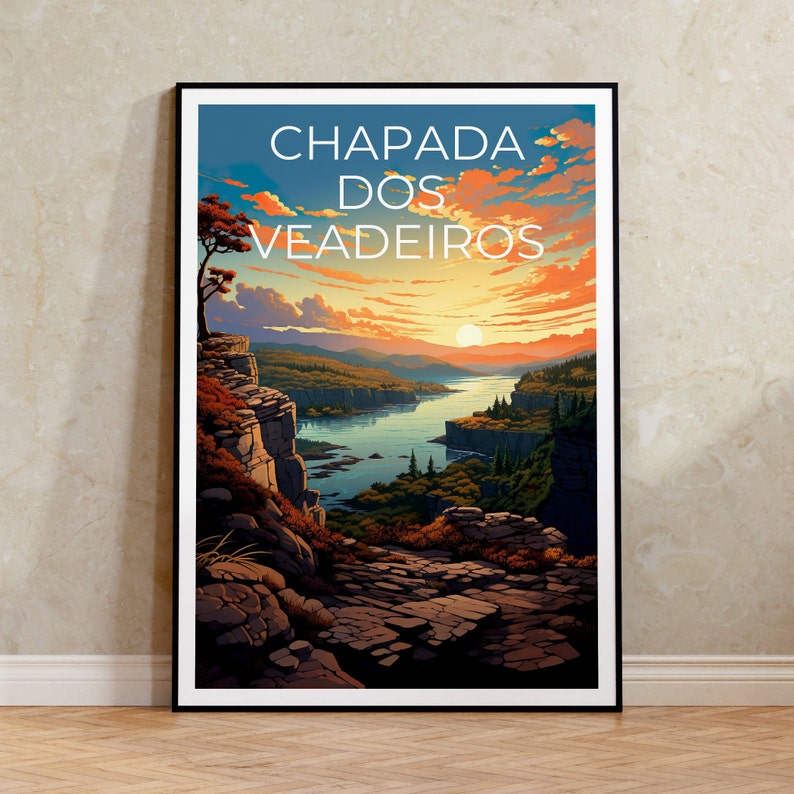 Chapada dos Veadeiros Travel Poster, Brazil Wall Art, Brazil Print, Chapada dos Veadeiros Poster, Brazil Print