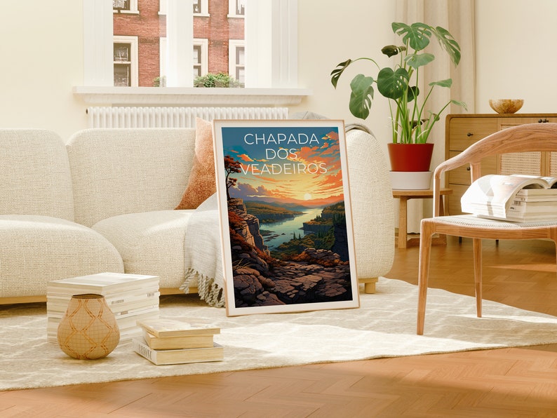 Chapada dos Veadeiros Travel Poster, Brazil Wall Art, Brazil Print, Chapada dos Veadeiros Poster, Brazil Print