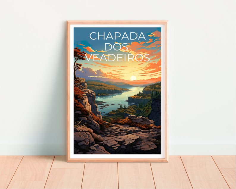 Chapada dos Veadeiros Travel Poster, Brazil Wall Art, Brazil Print, Chapada dos Veadeiros Poster, Brazil Print