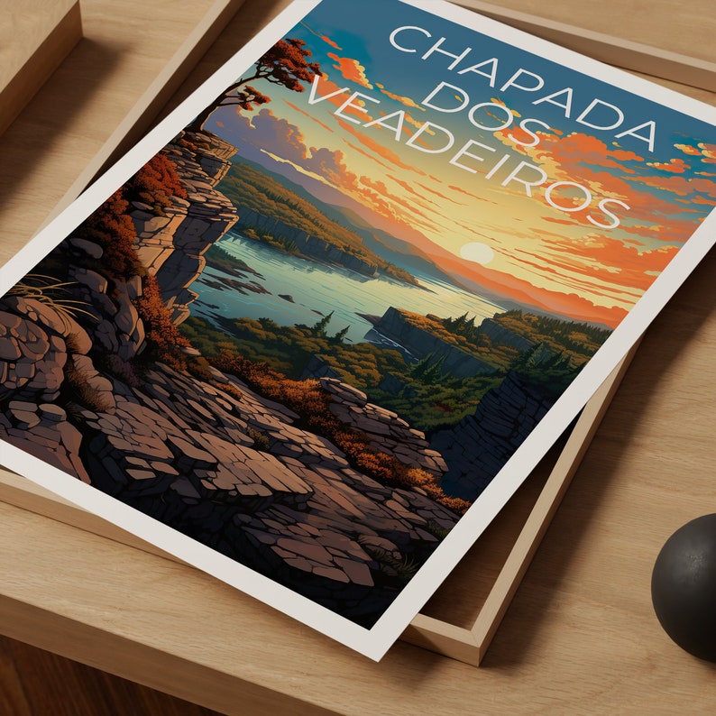 Chapada dos Veadeiros Travel Poster, Brazil Wall Art, Brazil Print, Chapada dos Veadeiros Poster, Brazil Print