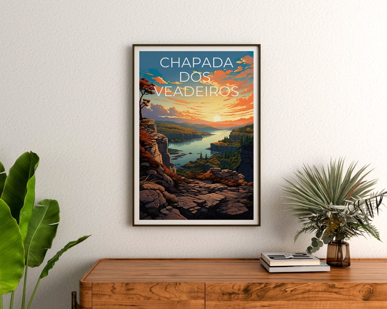 Chapada dos Veadeiros Travel Poster, Brazil Wall Art, Brazil Print, Chapada dos Veadeiros Poster, Brazil Print