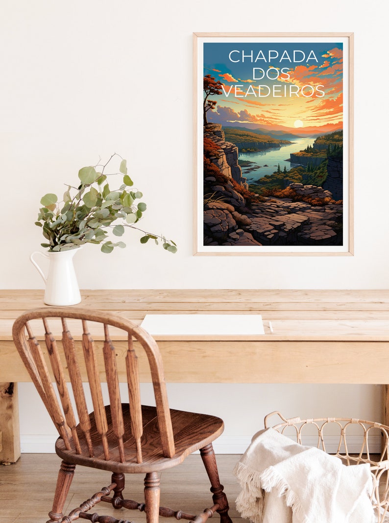 Chapada dos Veadeiros Travel Poster, Brazil Wall Art, Brazil Print, Chapada dos Veadeiros Poster, Brazil Print