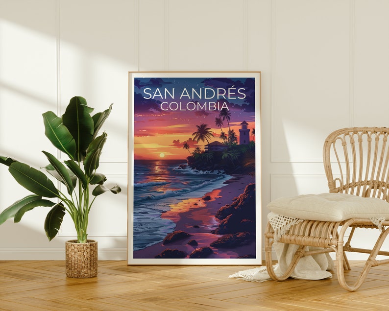 San Andrés Poster, San Andrés Print, Colombia Poster, Colombia Print, San Andres Poster, Tropical Island Poster, San Andres Art