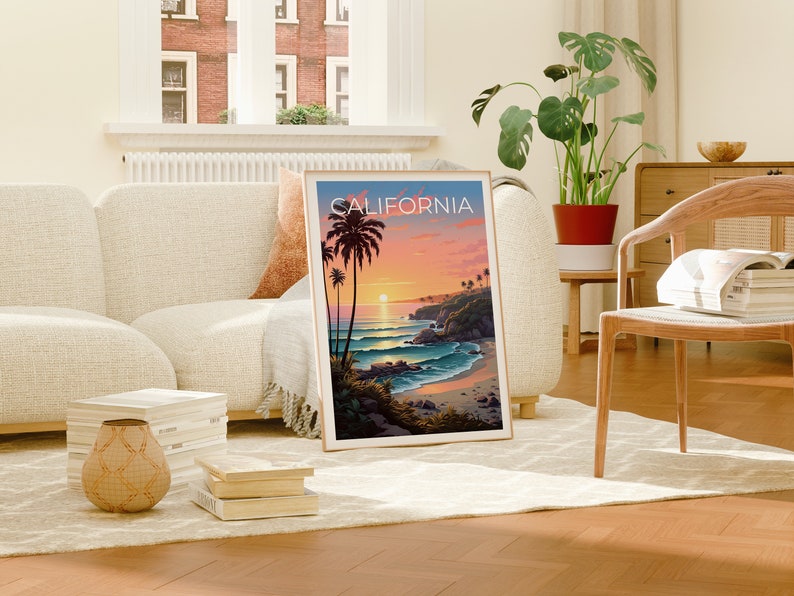 California Travel Poster, Coast Wall Art, Coast Print, California Poster, Coast Poster, California Print, California Art