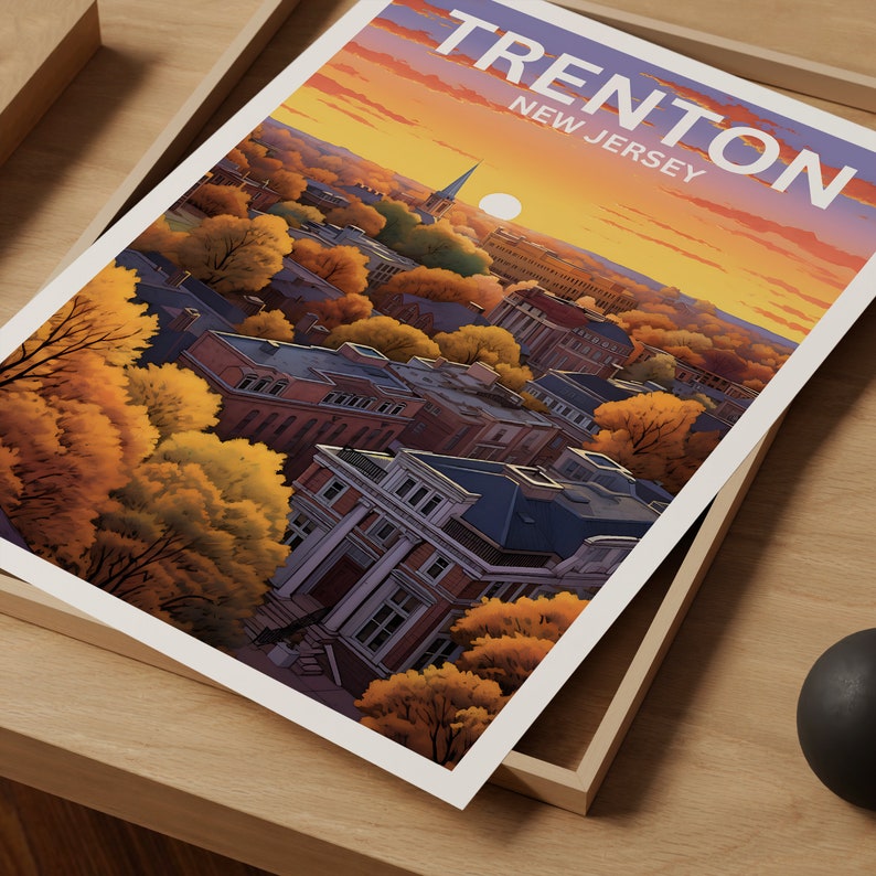 Trenton Travel Poster, New Jersey Wall Art, New Jersey Print, Trenton Poster, New Jersey Poster, City Poster, Trenton Art