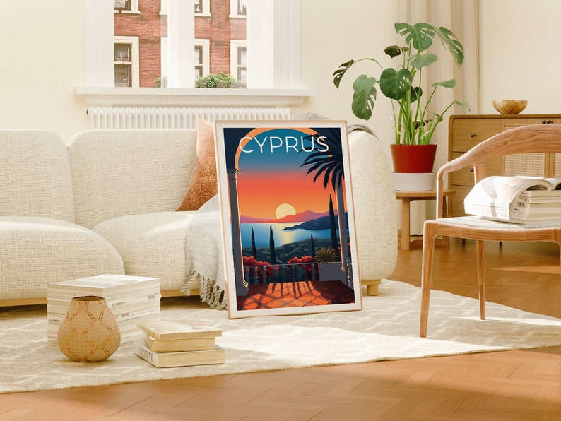 Cyprus Travel Poster, Island Wall Art, Island Print, Cyprus Poster, Island Poster, Nature Poster, Cyprus Art