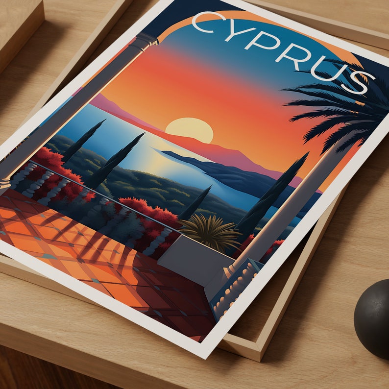 Cyprus Travel Poster, Island Wall Art, Island Print, Cyprus Poster, Island Poster, Nature Poster, Cyprus Art