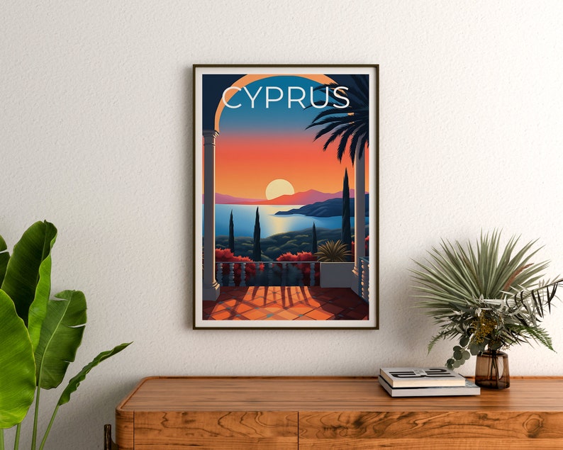 Cyprus Travel Poster, Island Wall Art, Island Print, Cyprus Poster, Island Poster, Nature Poster, Cyprus Art