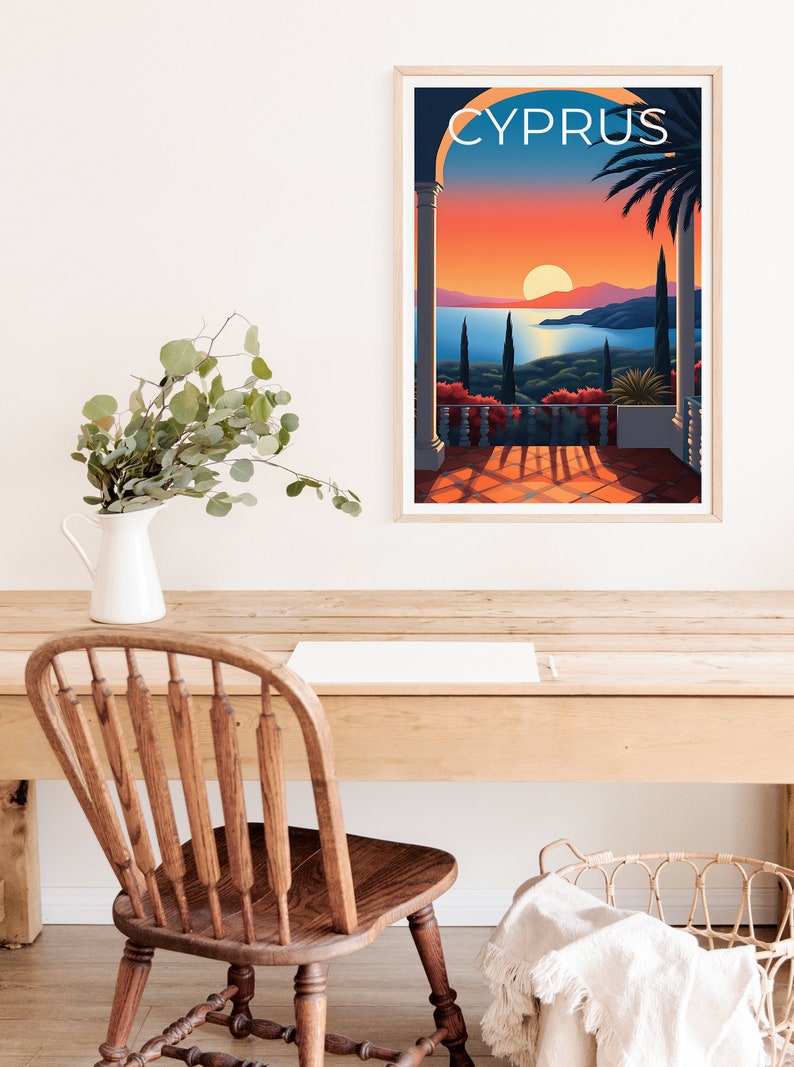 Cyprus Travel Poster, Island Wall Art, Island Print, Cyprus Poster, Island Poster, Nature Poster, Cyprus Art