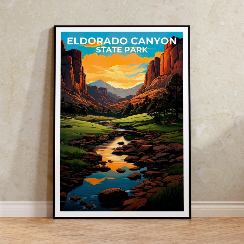 Eldorado Canyon Reiseposter, Colorado Wandkunst, Colorado Druck, Eldorado Canyon Poster, Canyon Poster, Natur Poster, Colorado Kunst