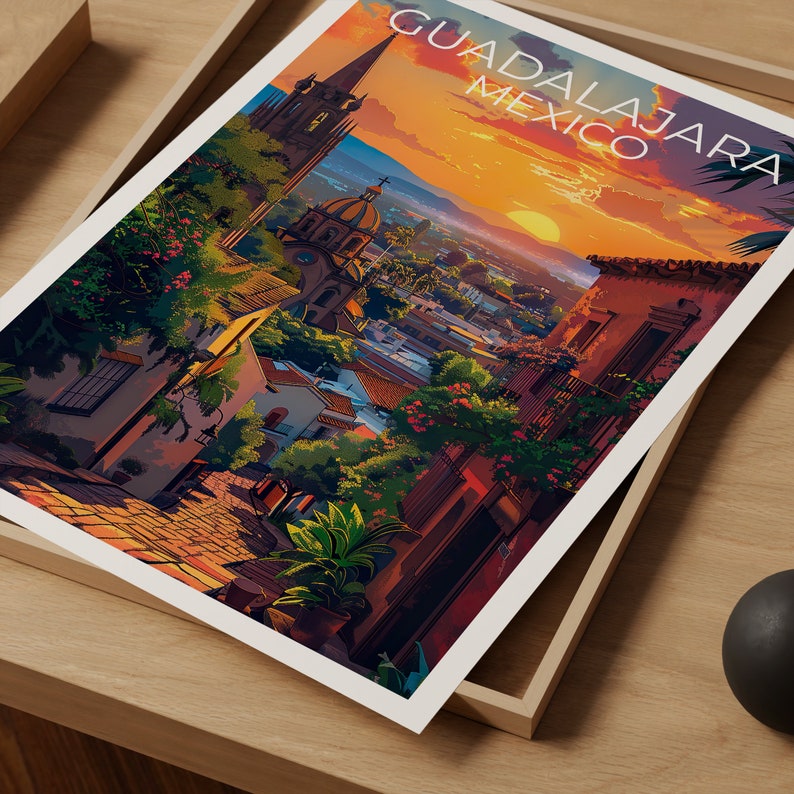 Guadalajara Poster, Guadalajara Print, Mexico Art, Mexico Print, Guadalajara Travel Poster, Mexico Poster, Guadalajara Art