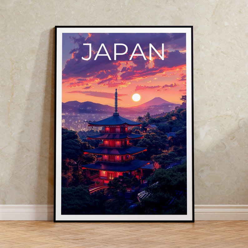 Japan Poster, Japan Print, Kyoto Poster, Kyoto Print, Japan Travel Poster, Japanese Pagoda Poster, Japan Gift