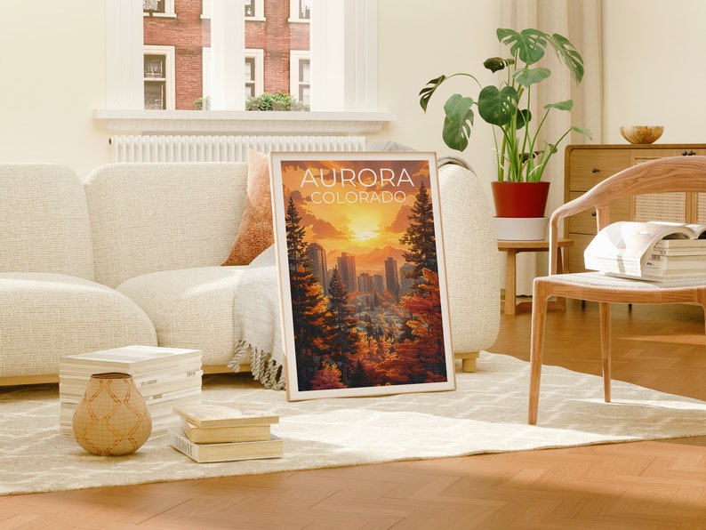Aurora Poster, Aurora Print, Colorado Art, Colorado Print, Aurora Travel Poster, Colorado Poster, Colorado Gift