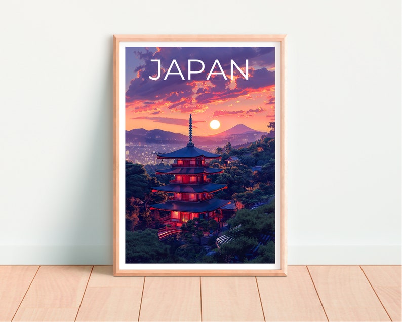Japan Poster, Japan Print, Kyoto Poster, Kyoto Print, Japan Travel Poster, Japanese Pagoda Poster, Japan Gift