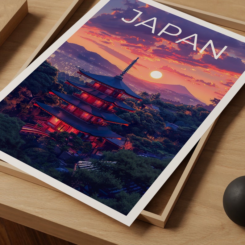 Japan Poster, Japan Print, Kyoto Poster, Kyoto Print, Japan Travel Poster, Japanese Pagoda Poster, Japan Gift
