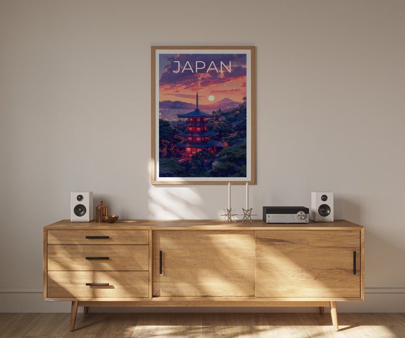 Japan Poster, Japan Print, Kyoto Poster, Kyoto Print, Japan Travel Poster, Japanese Pagoda Poster, Japan Gift