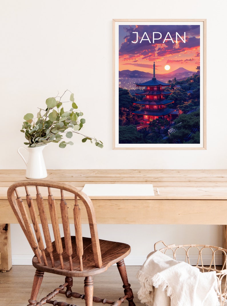 Japan Poster, Japan Print, Kyoto Poster, Kyoto Print, Japan Travel Poster, Japanese Pagoda Poster, Japan Gift