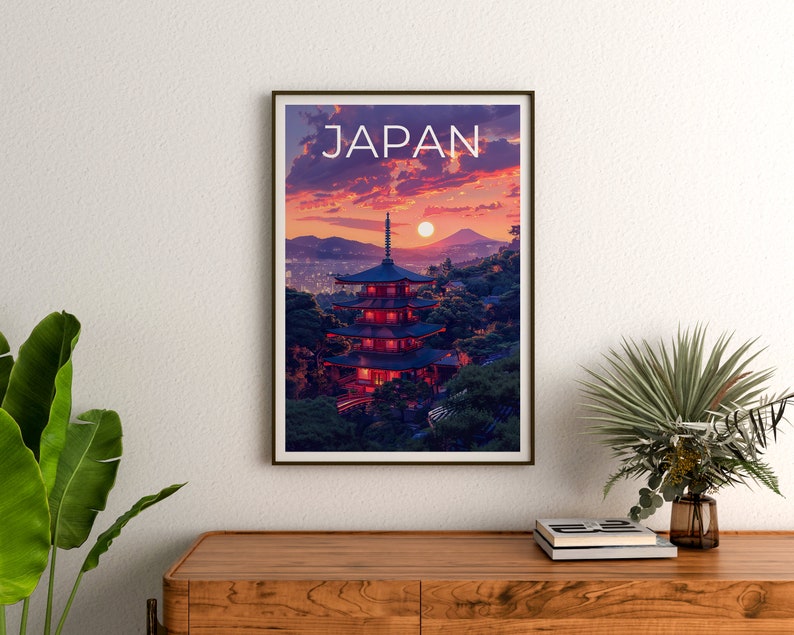 Japan Poster, Japan Print, Kyoto Poster, Kyoto Print, Japan Travel Poster, Japanese Pagoda Poster, Japan Gift