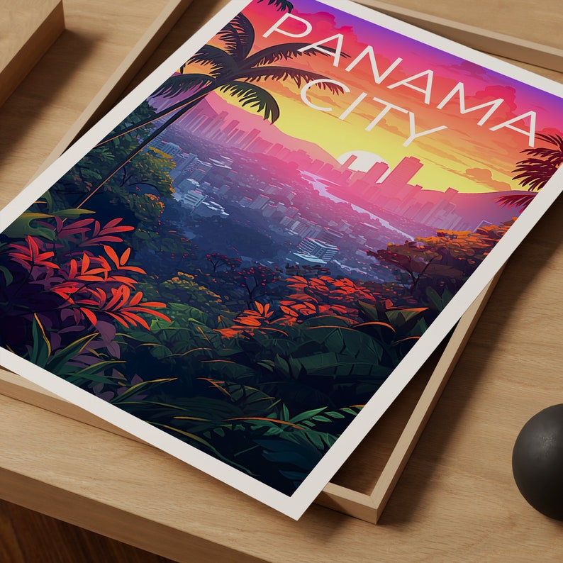 Panama City Travel Poster, Panama Wall Art, Panama Print, Panama City Poster, Panama Poster, Panama City Art