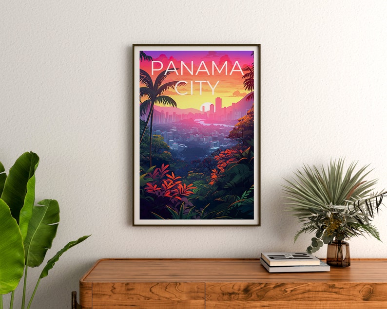 Panama City Travel Poster, Panama Wall Art, Panama Print, Panama City Poster, Panama Poster, Panama City Art