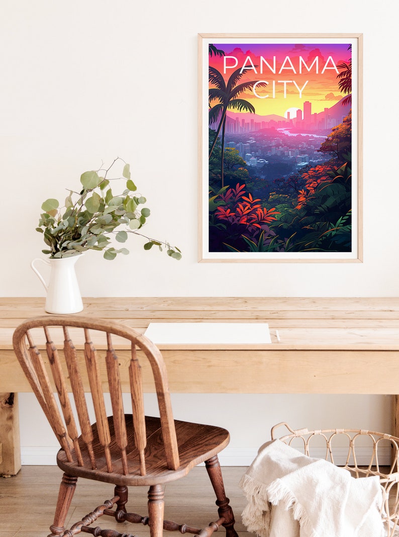 Panama City Travel Poster, Panama Wall Art, Panama Print, Panama City Poster, Panama Poster, Panama City Art