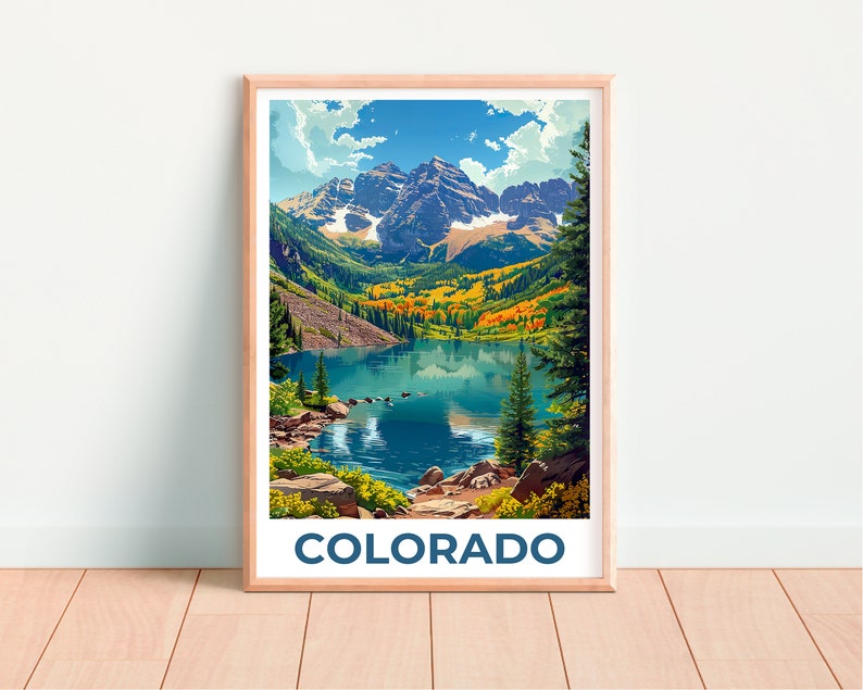 Colorado Poster, Colorado Print, Rocky Mountains Poster, Rockies Poster, Colorado Travel Poster, Mountain Art, Colorado Art