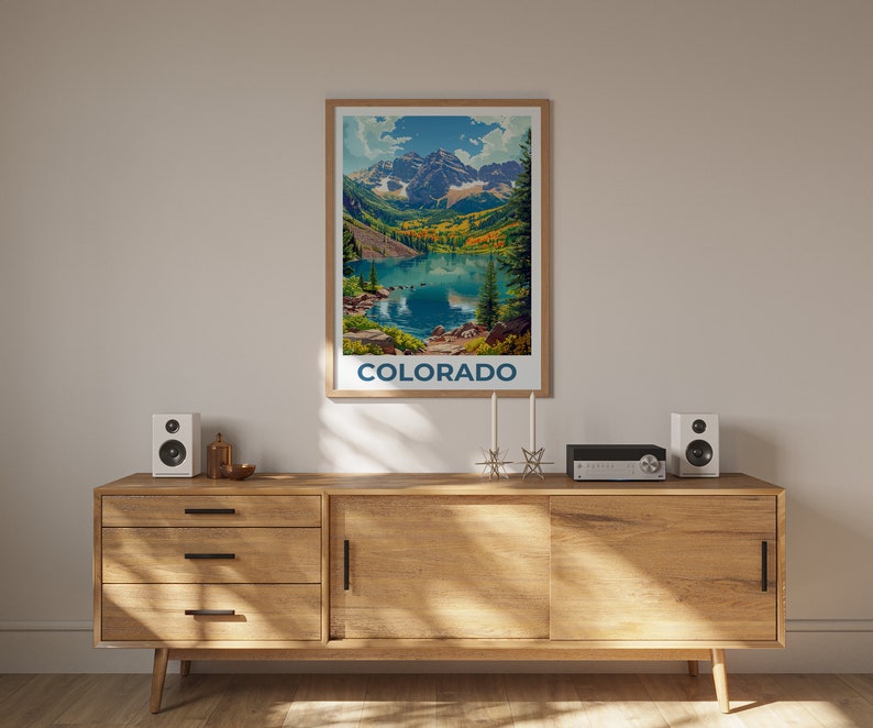 Colorado Poster, Colorado Print, Rocky Mountains Poster, Rockies Poster, Colorado Travel Poster, Mountain Art, Colorado Art