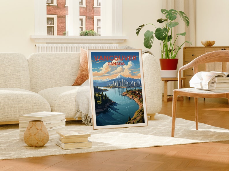 Vancouver Travel Poster, Canada Wall Art, Canada Print, Vancouver Poster, Canada Poster, City Poster, Vancouver Art