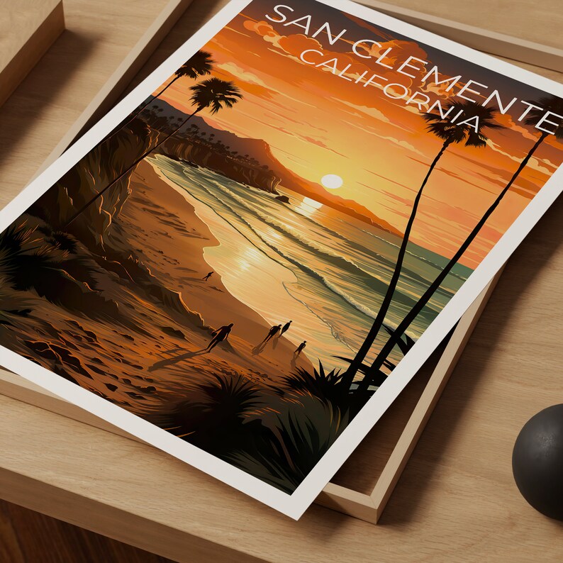 San Clemente Poster, San Clemente Print, California Art, California Print, San Clemente Travel Poster, Coast Poster, California Gift