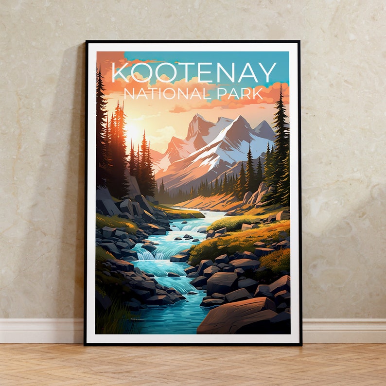 Kootenay National Park Poster, Canada Wall Art, Canada Print, Kootenay Poster, Canada Poster, City Poster, Wall Decor