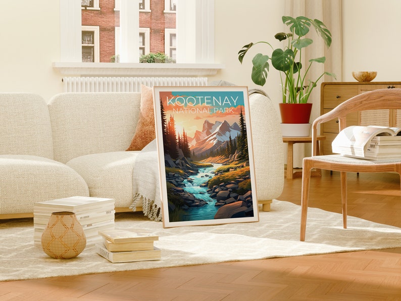 Kootenay National Park Poster, Canada Wall Art, Canada Print, Kootenay Poster, Canada Poster, City Poster, Wall Decor