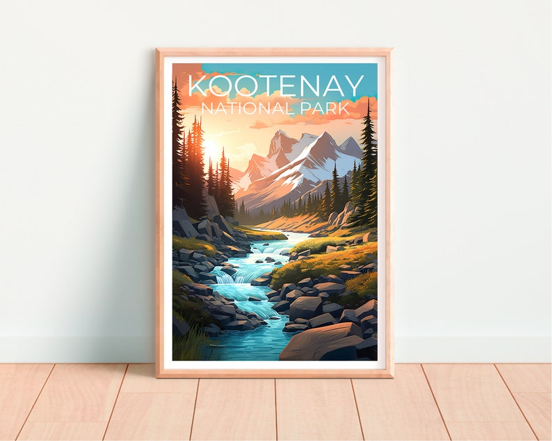 Kootenay National Park Poster, Canada Wall Art, Canada Print, Kootenay Poster, Canada Poster, City Poster, Wall Decor