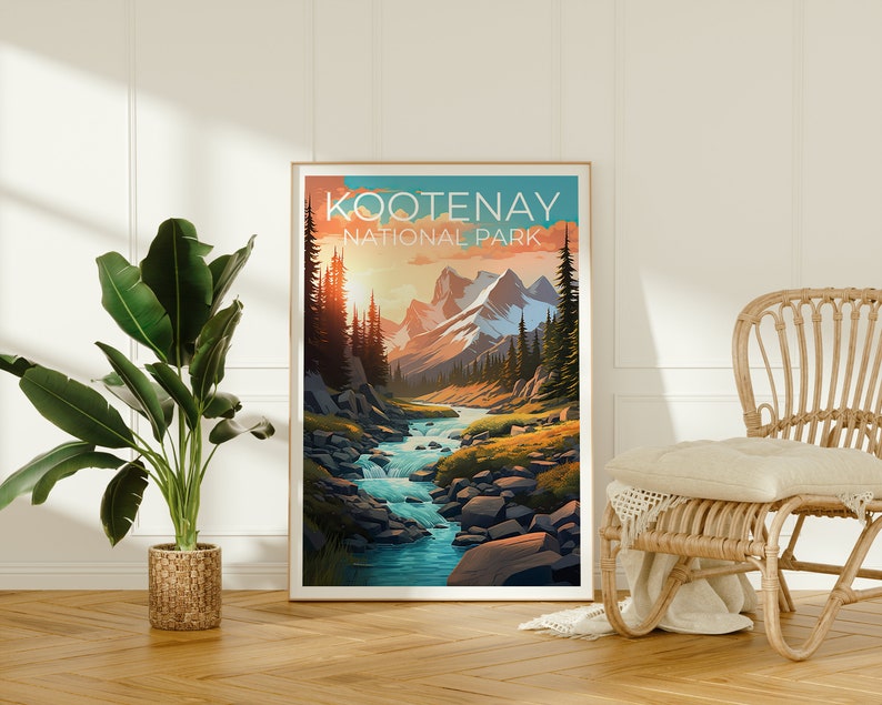 Kootenay National Park Poster, Canada Wall Art, Canada Print, Kootenay Poster, Canada Poster, City Poster, Wall Decor