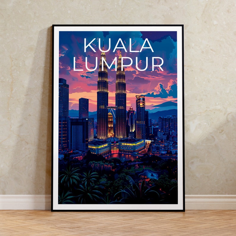 Kuala Lumpur Poster, Petronas Towers Print, Kuala Lumpur Poster, Petronas Towers Poster, Malaysia Poster, Kuala Lumpur Print