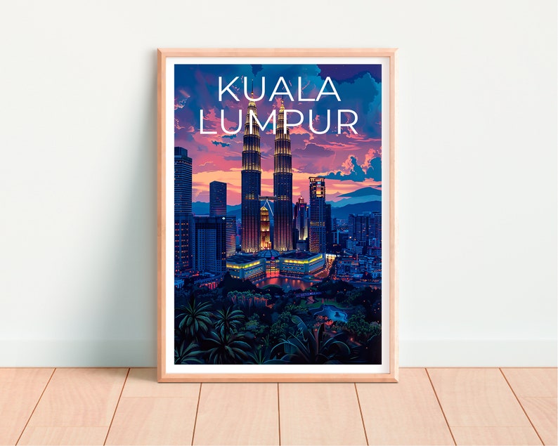 Kuala Lumpur Poster, Petronas Towers Print, Kuala Lumpur Poster, Petronas Towers Poster, Malaysia Poster, Kuala Lumpur Print