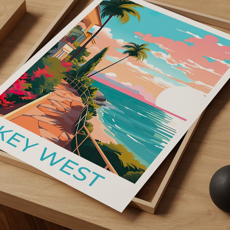 Key West Travel Poster, Key West Wall Art, Key West Print, Florida Poster, Florida Art, Florida Keys Poster, Poster Art, Wall Decor