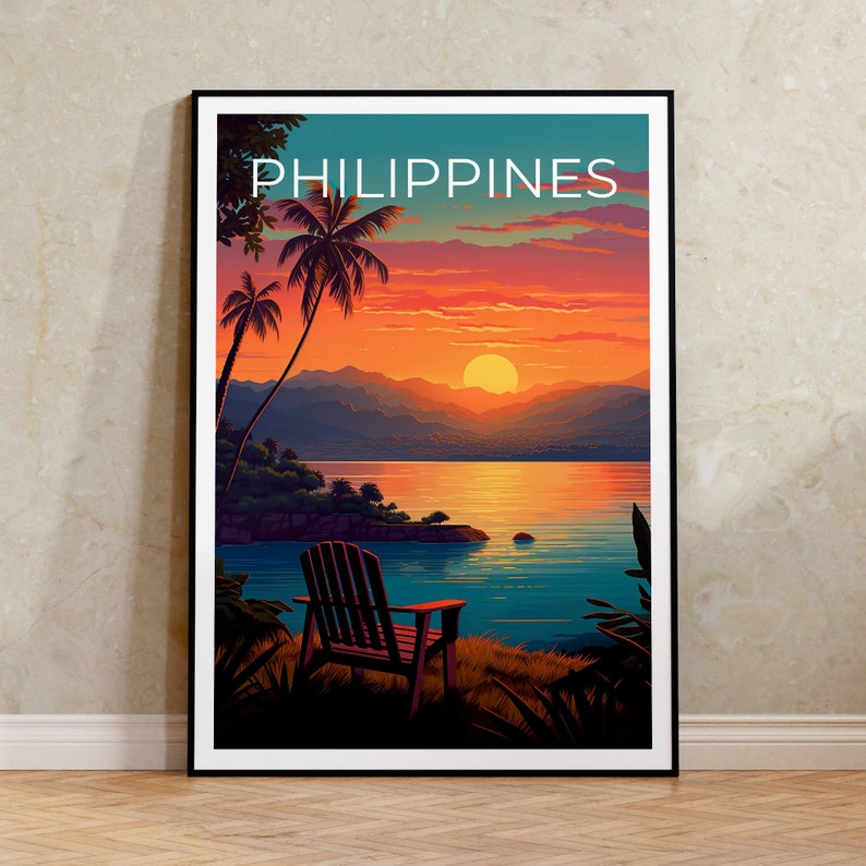 Philippines Travel Poster, Coast Wall Art, Mountain Print, Philippines Poster, Philippines Coast Poster, Nature Poster, Philippines Print