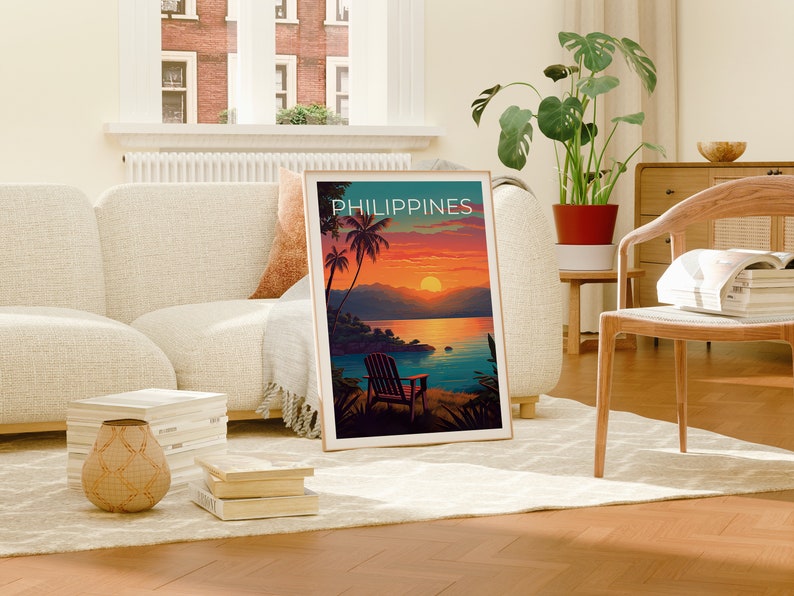 Philippines Travel Poster, Coast Wall Art, Mountain Print, Philippines Poster, Philippines Coast Poster, Nature Poster, Philippines Print