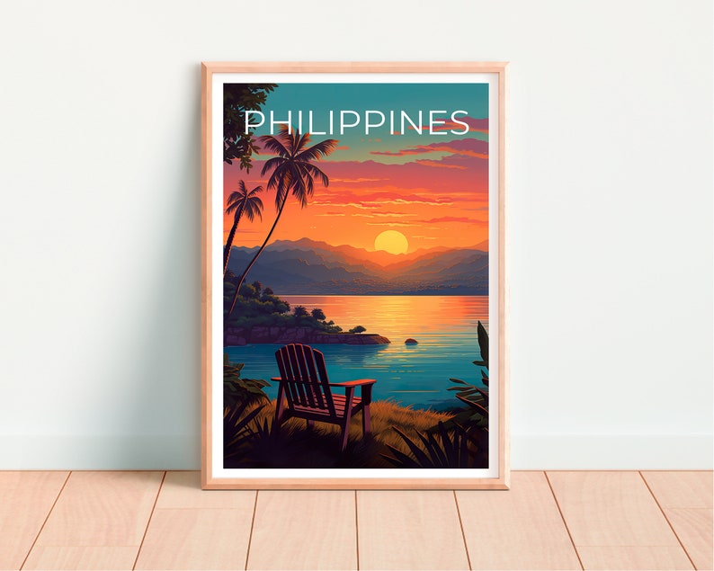Philippines Travel Poster, Coast Wall Art, Mountain Print, Philippines Poster, Philippines Coast Poster, Nature Poster, Philippines Print
