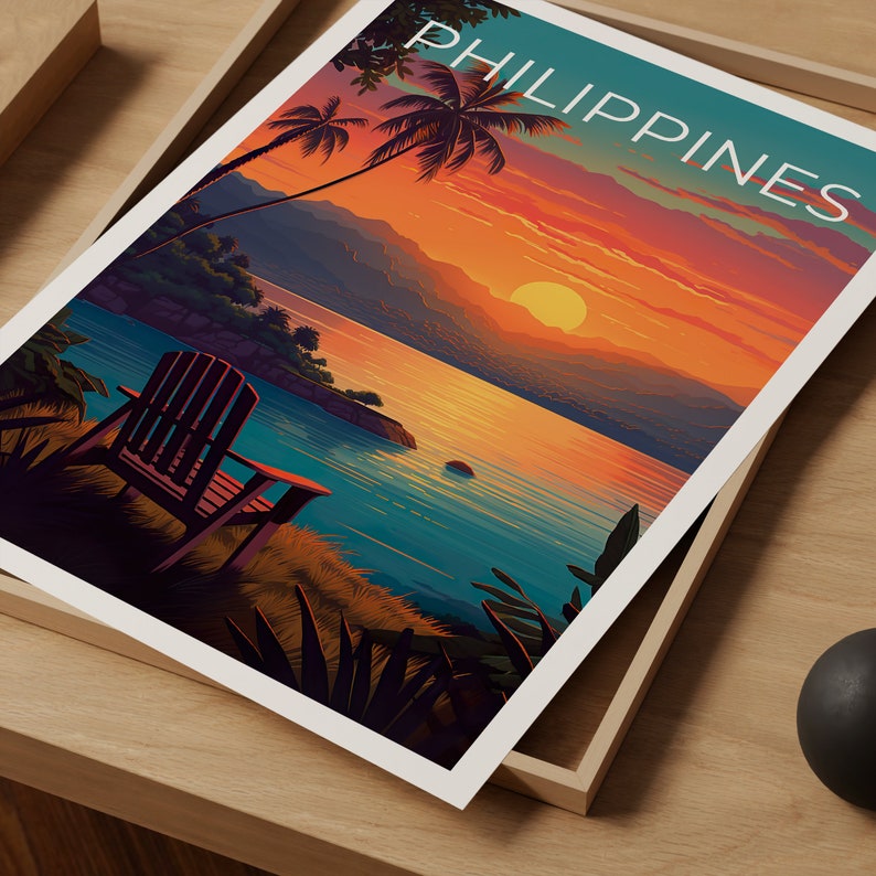 Philippines Travel Poster, Coast Wall Art, Mountain Print, Philippines Poster, Philippines Coast Poster, Nature Poster, Philippines Print