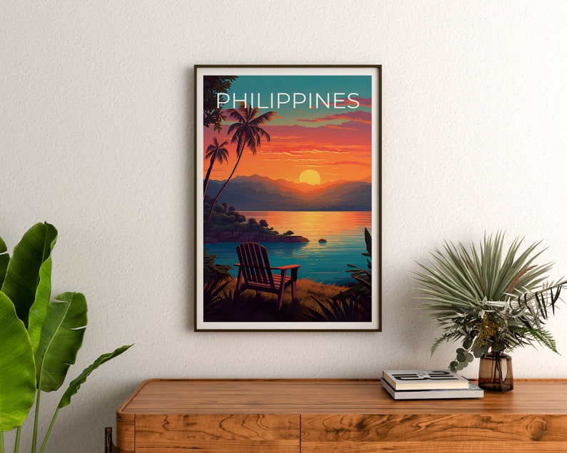 Philippines Travel Poster, Coast Wall Art, Mountain Print, Philippines Poster, Philippines Coast Poster, Nature Poster, Philippines Print