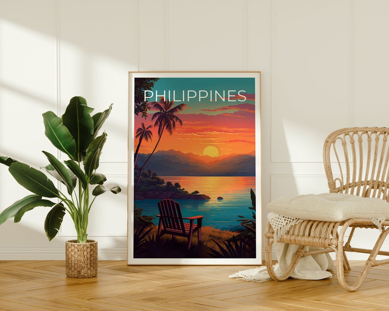 Philippines Travel Poster, Coast Wall Art, Mountain Print, Philippines Poster, Philippines Coast Poster, Nature Poster, Philippines Print