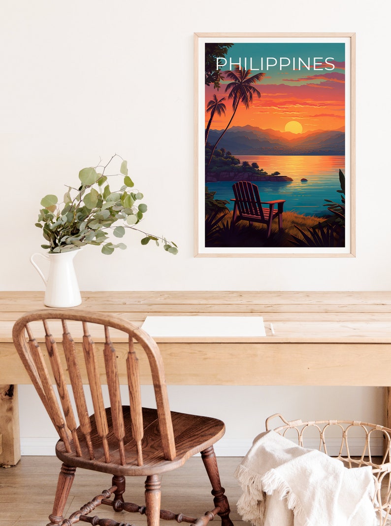 Philippines Travel Poster, Coast Wall Art, Mountain Print, Philippines Poster, Philippines Coast Poster, Nature Poster, Philippines Print