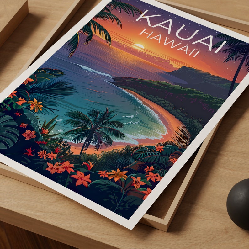 Kauai Poster, Kauai Print, Hawaii Poster, Hawaii Print, Kauai Travel Poster, Hawaii Art, Kauai Gift