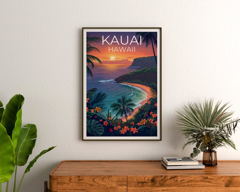 Kauai Poster, Kauai Print, Hawaii Poster, Hawaii Print, Kauai Travel Poster, Hawaii Art, Kauai Gift