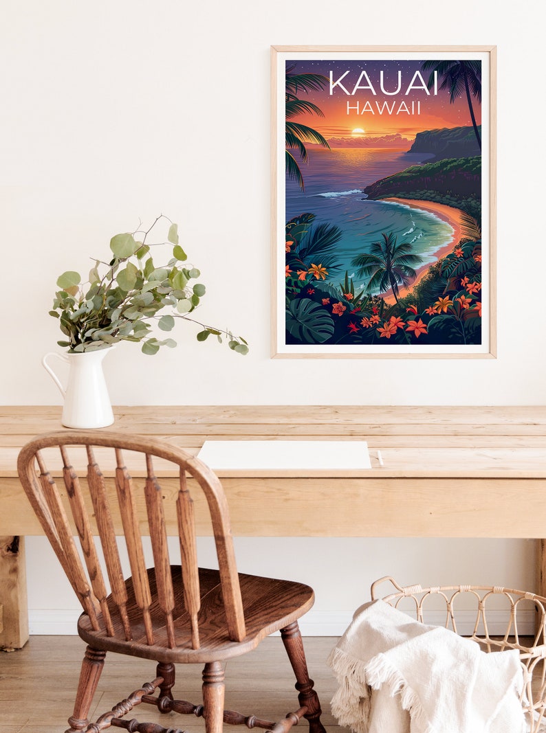 Kauai Poster, Kauai Print, Hawaii Poster, Hawaii Print, Kauai Travel Poster, Hawaii Art, Kauai Gift