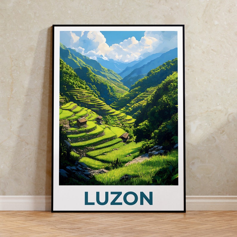 Luzon Poster, Luzon Print, Philippines Poster, Philippines Print, Luzon Travel Poster, Rice Fields Poster, Luzon Art