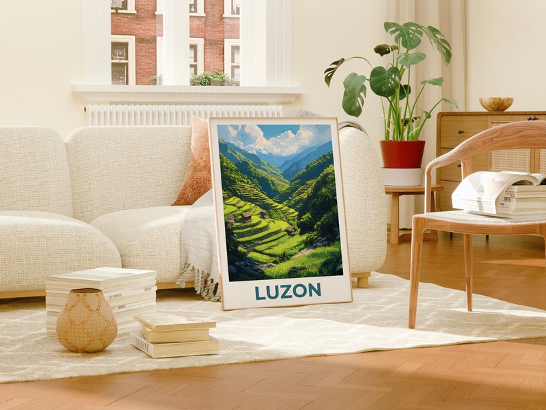 Luzon Poster, Luzon Print, Philippines Poster, Philippines Print, Luzon Travel Poster, Rice Fields Poster, Luzon Art