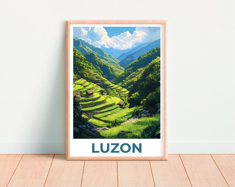 Luzon Poster, Luzon Print, Philippines Poster, Philippines Print, Luzon Travel Poster, Rice Fields Poster, Luzon Art