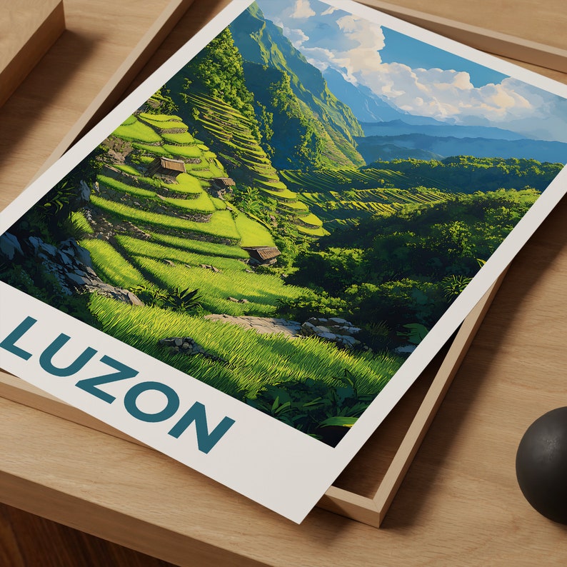 Luzon Poster, Luzon Print, Philippines Poster, Philippines Print, Luzon Travel Poster, Rice Fields Poster, Luzon Art